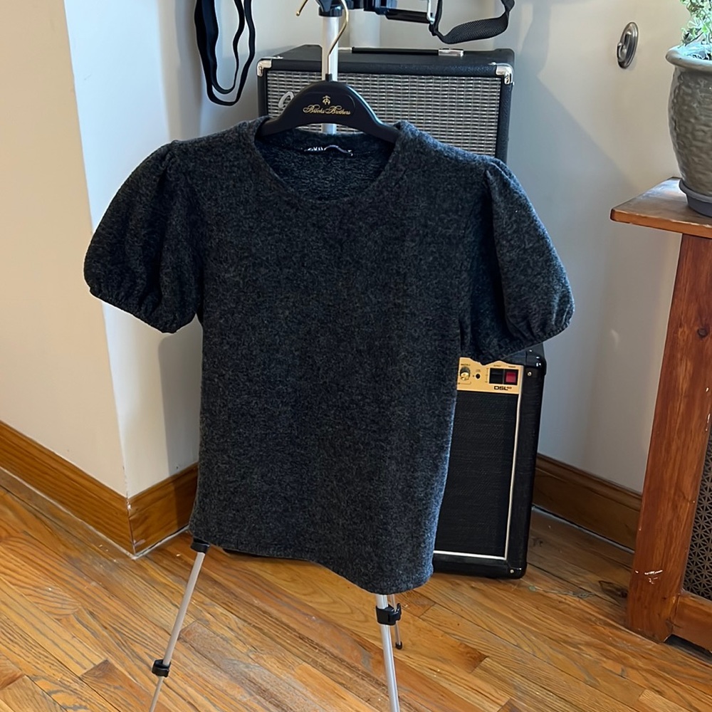 Puff-Sleeve Sweater